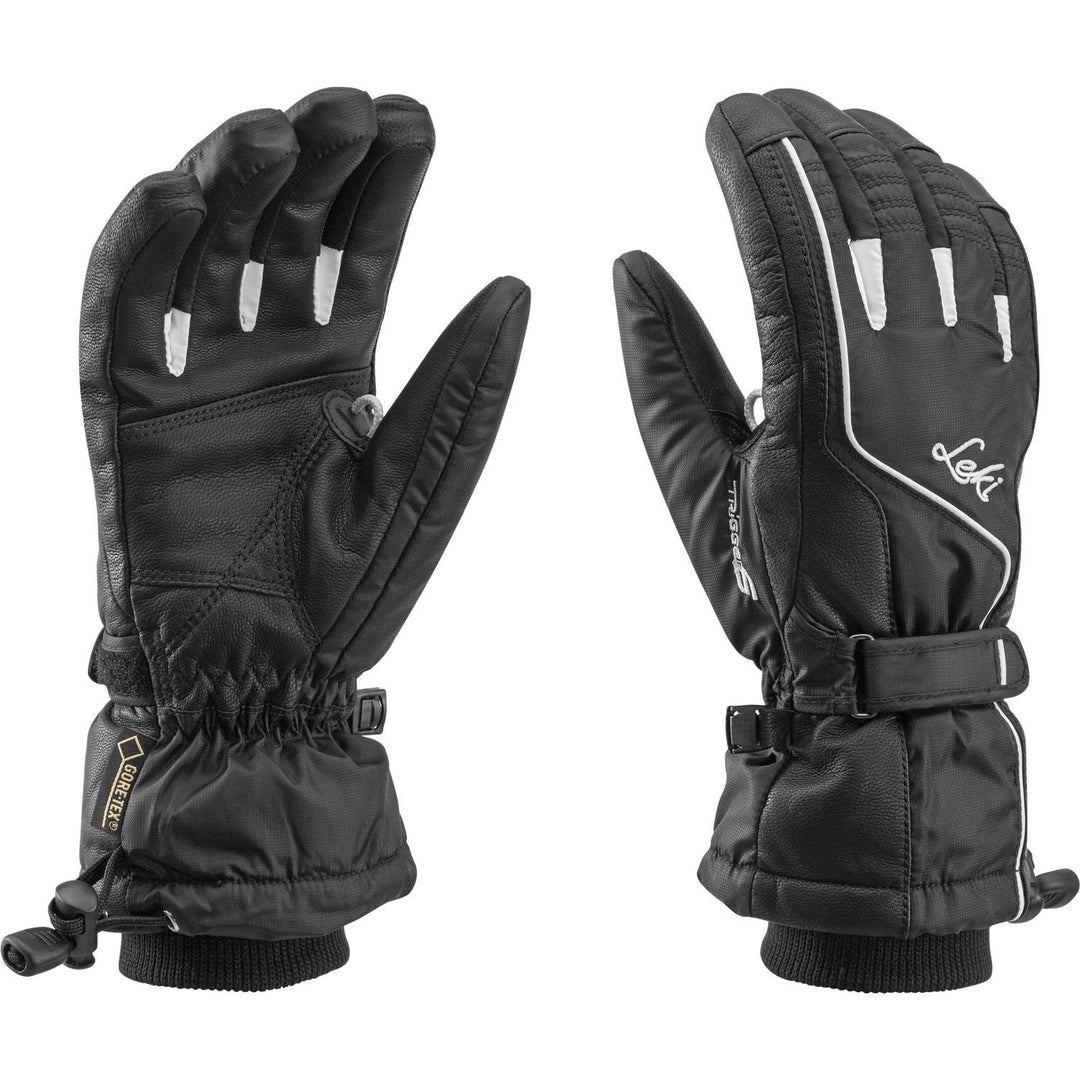 LEKI Damen Snowfox 3D Elite Handschuhe Skihandschuhe Fingerhandschuhe 6.0 Schwarz-weiss-schwarz, 6.0