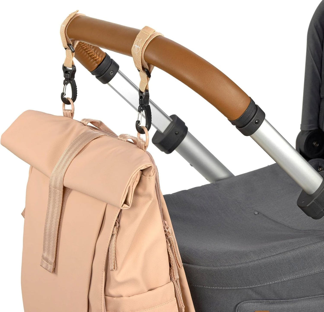 LÄSSIG Baby Wickelrucksack Wickeltasche Rucksack mit Wickelunterlage, Kinderwagenbefestigung, Flasch