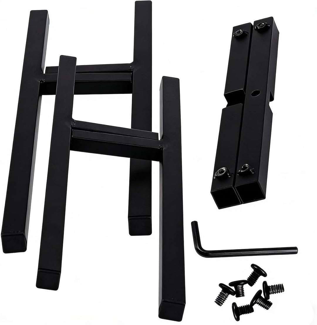 Schwarz Blumenständer Metall Verstellbar, 36cm Hoch Pflanzenständer aus Eisen, Blumenhocker Verstell