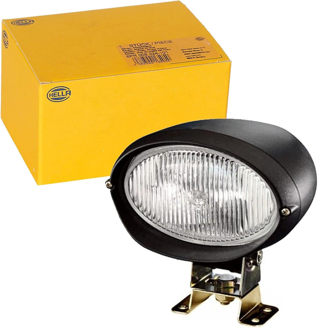 HELLA - Halogen-Arbeitsscheinwerfer - Oval 100 - 12V - Anbau/Schraubanschluss - 4-Punkt Befestigung