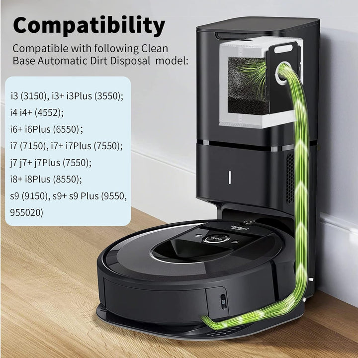 Wiederverwendbare Staubsaugerbeutel für allen iRobot Roomba i & s & j Serie Clean Base i1 i1+ i3 i3+
