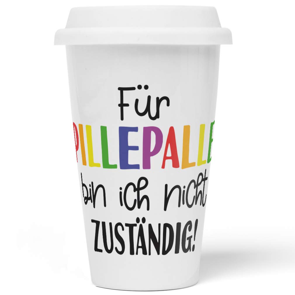 JUNIWORDS To-Go Becher mit Deckel, Für Pillepalle bin ich nicht zuständig! (1000425)