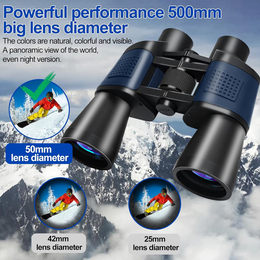 Ferngläser für Erwachsene 20x50 HD Hohe Vergrösserung Wasserdicht Ferngläser mit Grosses Sichtfeld F