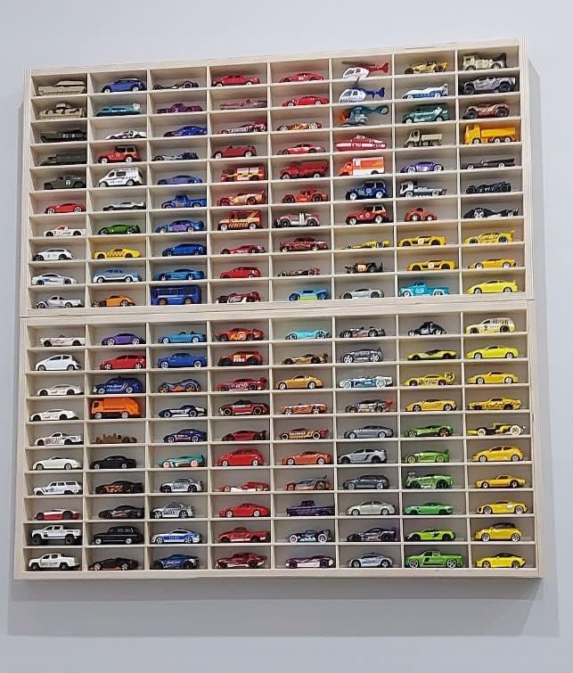 Dekoralove HOLZORGANISATOR 80X40CM für Schubladen kompatibel für Hot Wheels Schmuck Holz Aufbewahrun