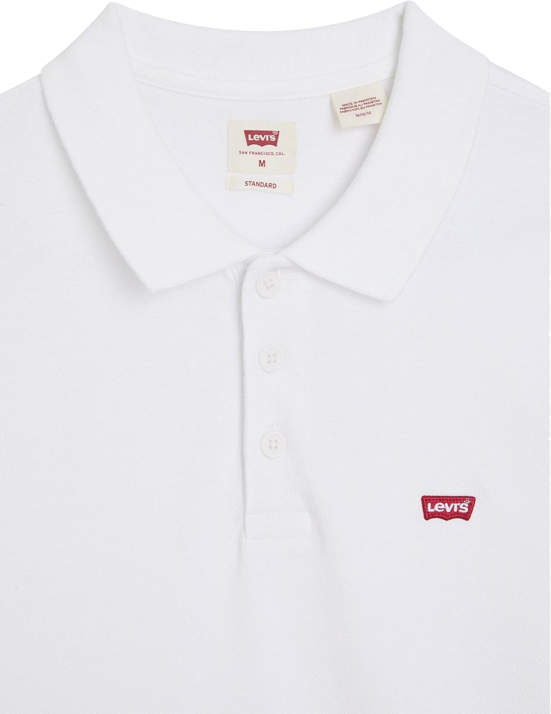 Levi's Herren Housemark Polo Chesthit Logo T-Shirt XL Weiss (White +), XL Weiss (White +)
