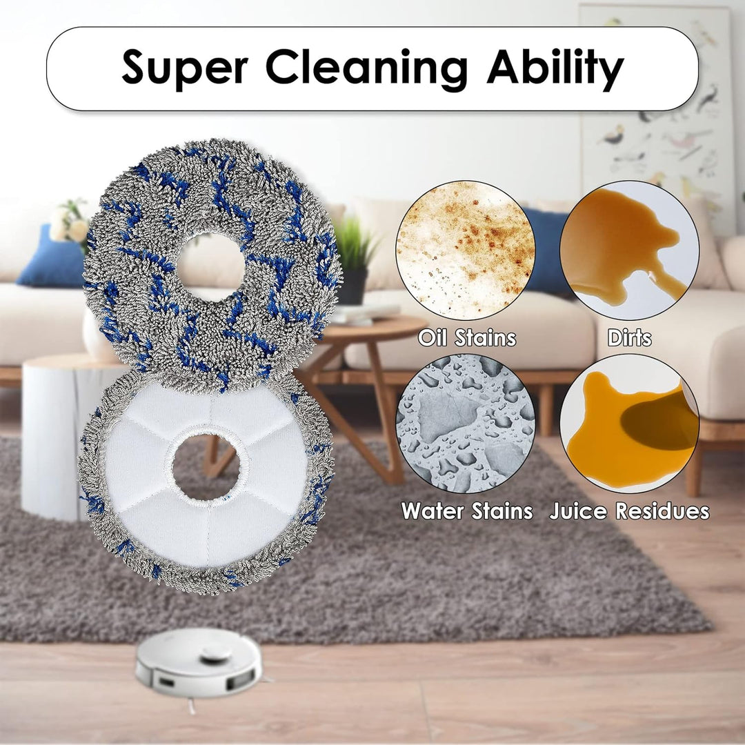 (10 Stück) Waschbare, Wiederverwendbare Wischpads für ECOVACS DEEBOT X1 Omni/ X1 PRO Omni/ X1 Turbo/