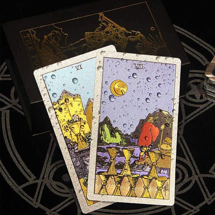 YLME Tarotkarten - Tarot Karten für Anfänger - Wasserdichtes PVC-Material - Tarot Cards - mit Buch -