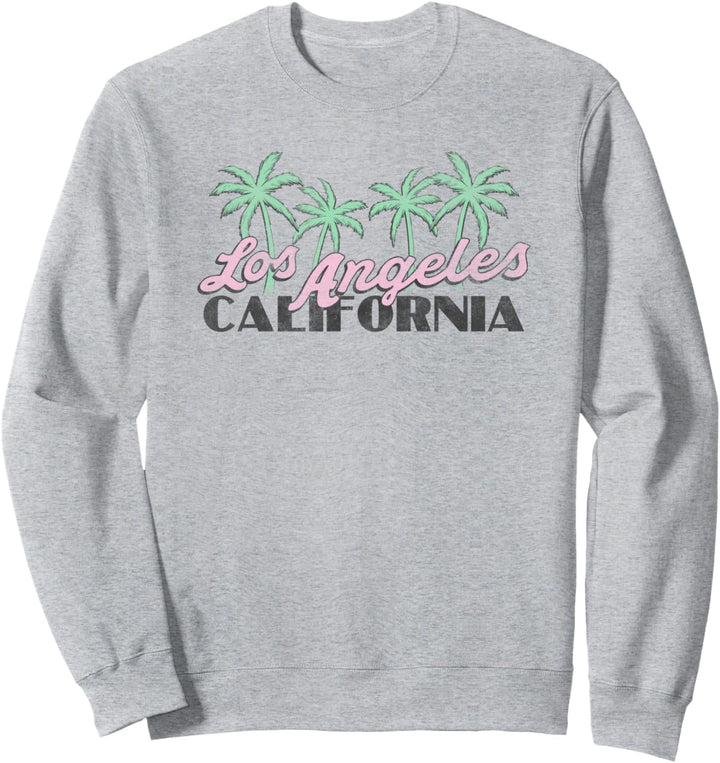 Los Angeles California Text With Palm Trees Sweatshirt