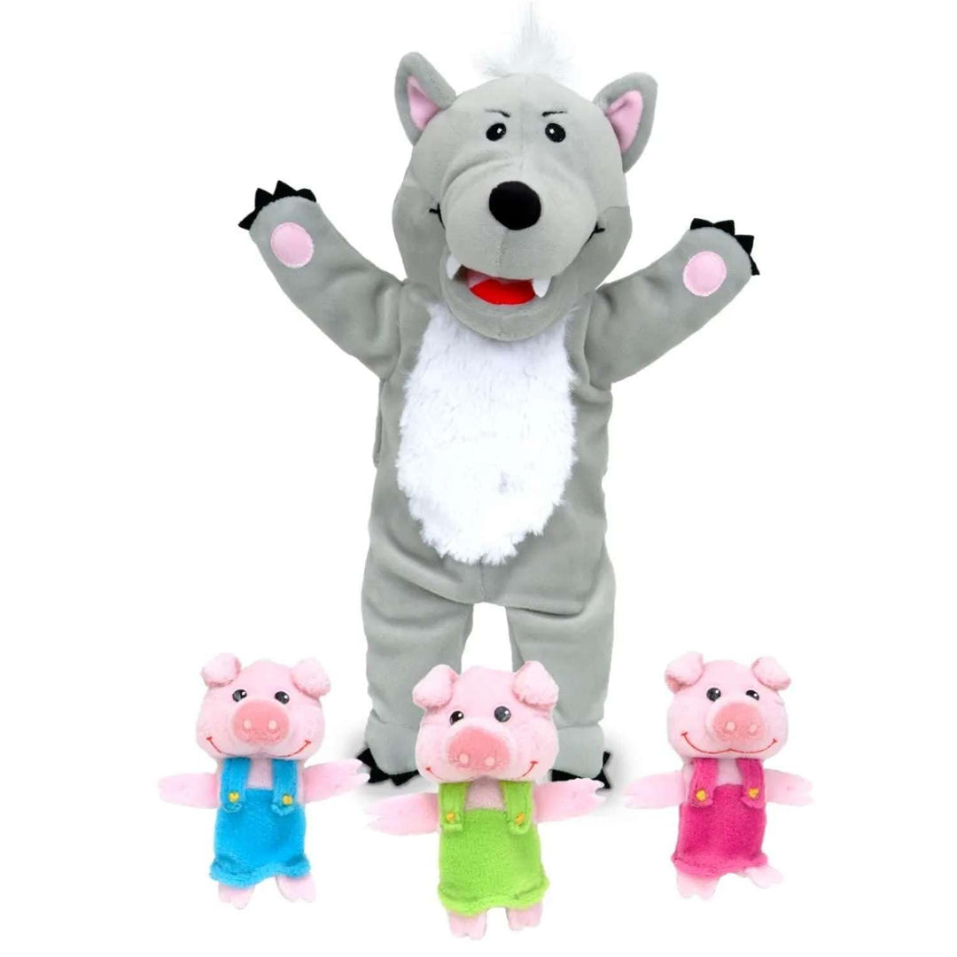 Fiesta Crafts Big Bad Wolf & 3 Little Pigs Tellatale Hand Puppet
