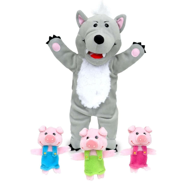 Fiesta Crafts Big Bad Wolf & 3 Little Pigs Tellatale Hand Puppet