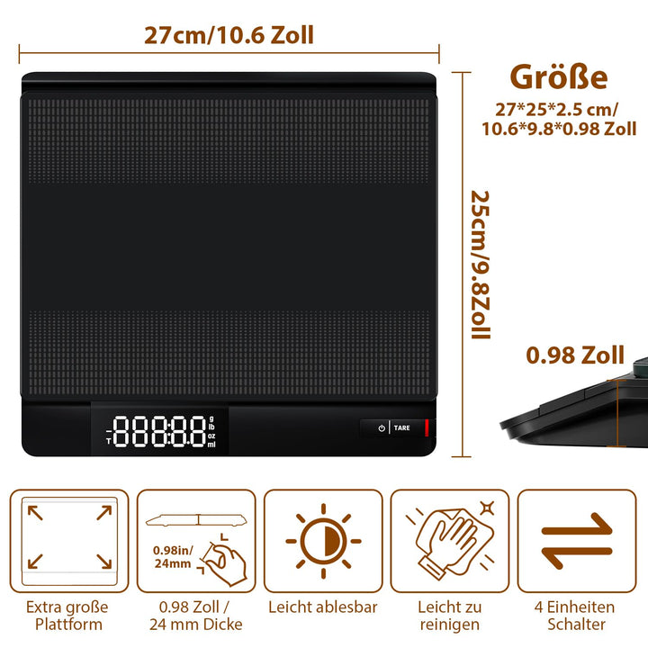 UNIWEIGH Postwaage 15kg/33lb,Küchenwaage mit 0.1 oz Genauigkeit,Digitale Lebensmittelwaage Gewicht G