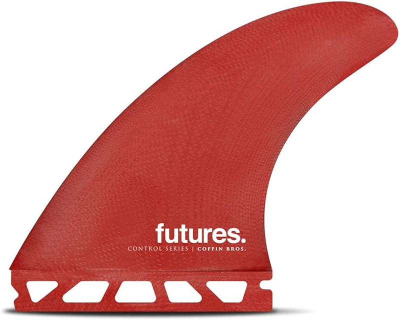 Futures Coffin Bros Control Series Thruster Surfboard Fin Medium Red/black