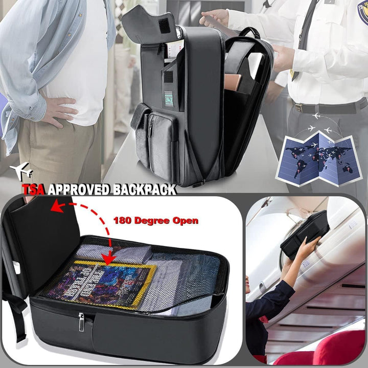 ZINZ Laptop Rucksack 15 15,6 16 Zoll, Erweiterbarer Computerrucksack mit Mehreren Taschen, Diebstahl