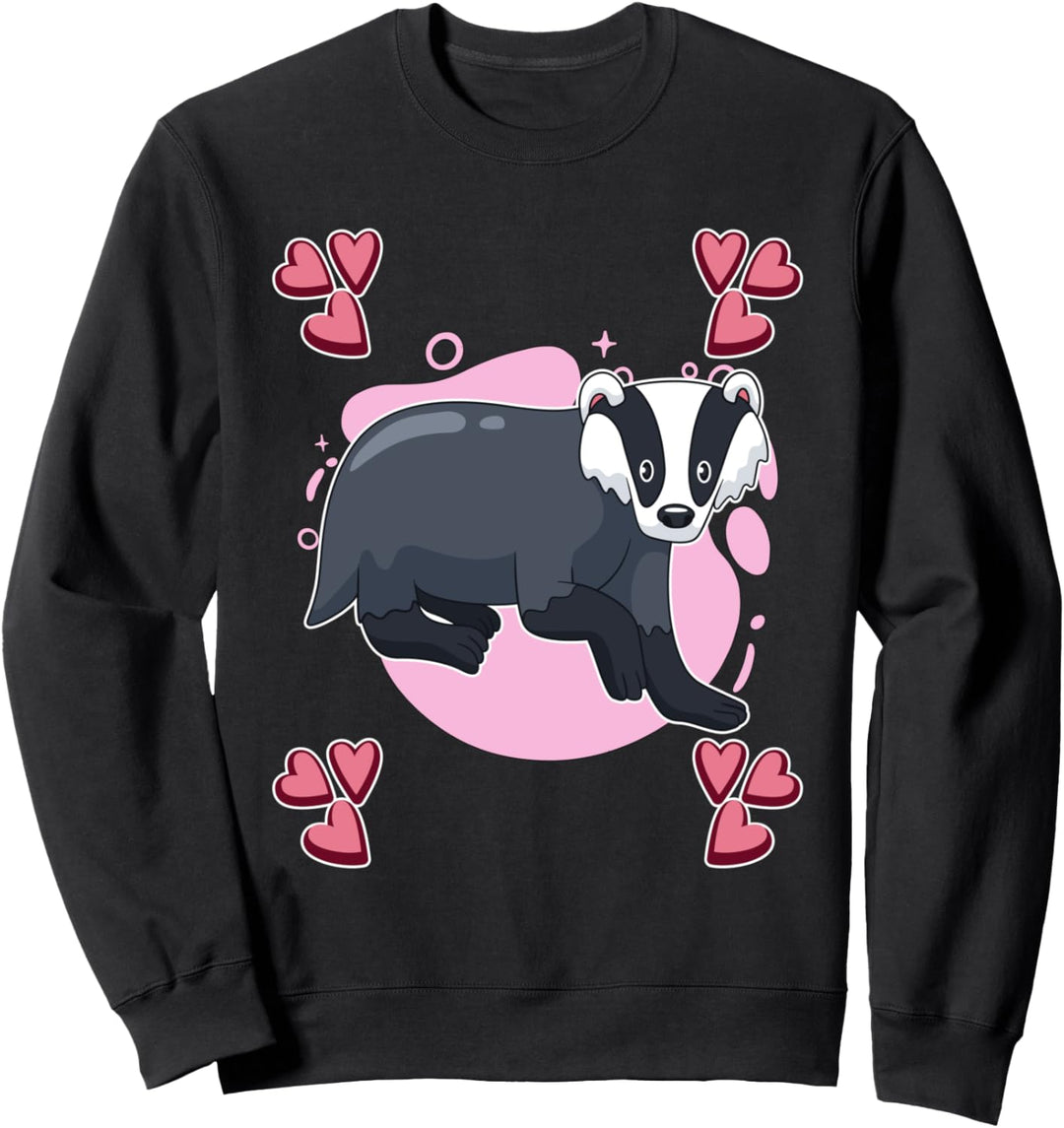 Damen Dachs Zeichnung Mädchen Dachs Sweatshirt