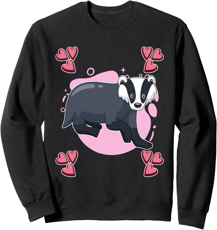 Damen Dachs Zeichnung Mädchen Dachs Sweatshirt