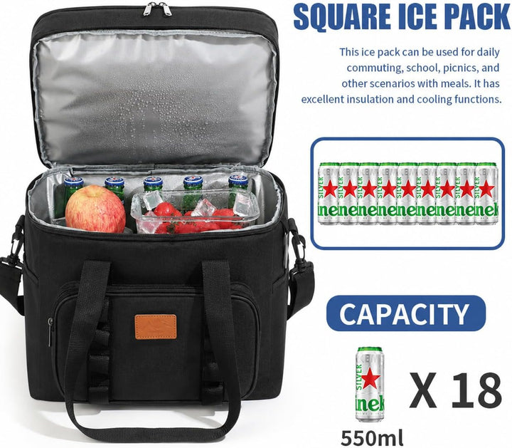 Grosse Kühltasche 23L,Isoliertasche Camping,Picknick Tasche mit Schultergurt