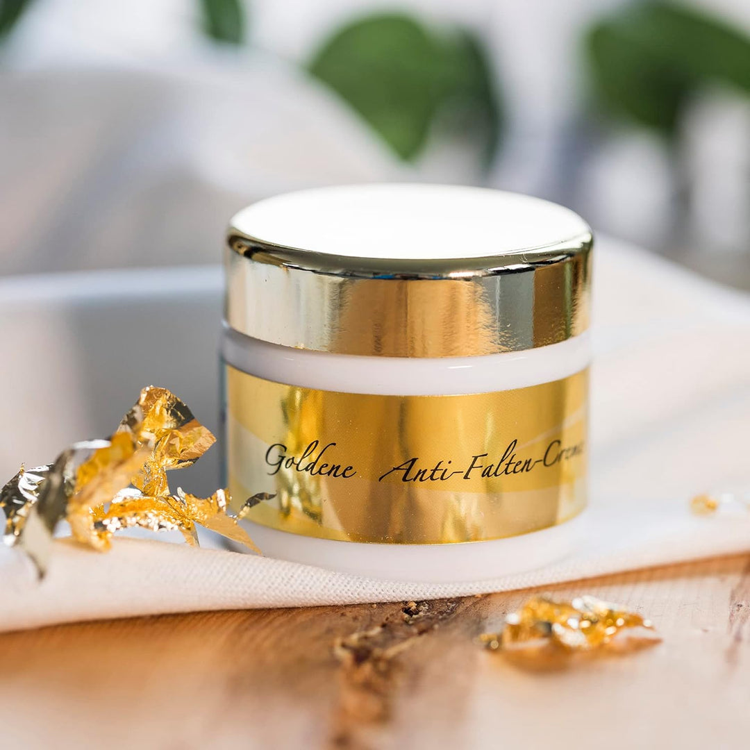 chi-enterprise Goldene Antifaltencreme 50 ml I Hochwertige Soft-Creme zur täglichen Gesichtspflege -