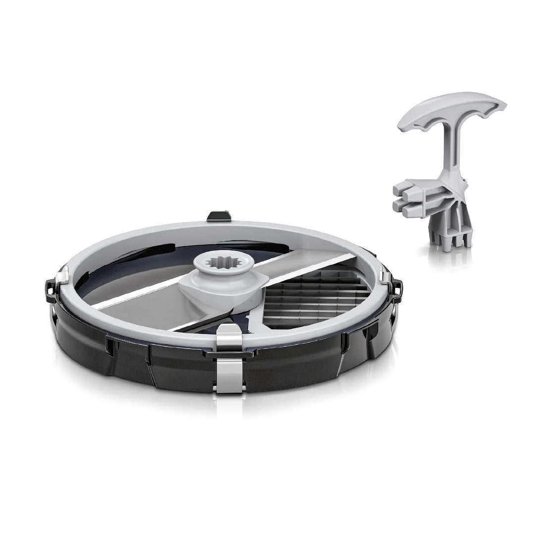 Bosch Zubehör MUZS68CC, Würfelschneider, gleichmässige Würfel, Würfeleinsatz 9 mm, inklusive Gitterr