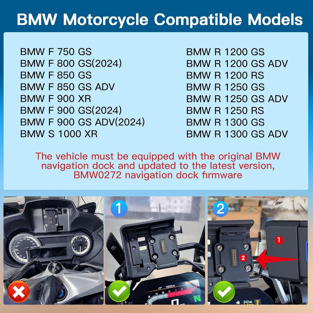 CARabc DB601 Premium 6 Zoll Touchscreen Display für BMW Motorräder mit Kabellosem CarPlay &amp; Android