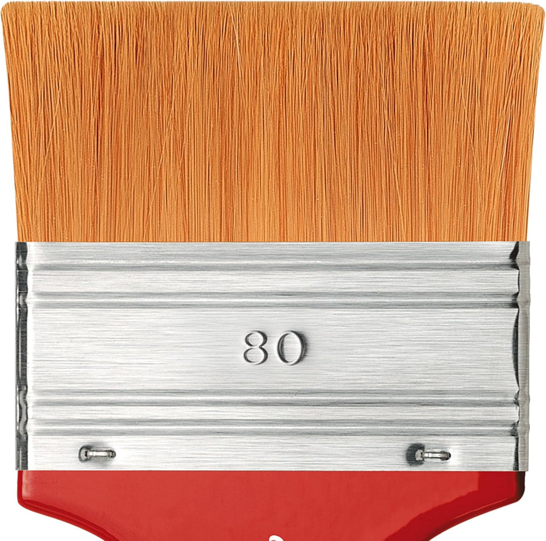 da Vinci Watercolor Series 5080 CosmoTop Spin Pinsel, Wasch-Synthetik mit rotem Griff, Grösse 80 (50