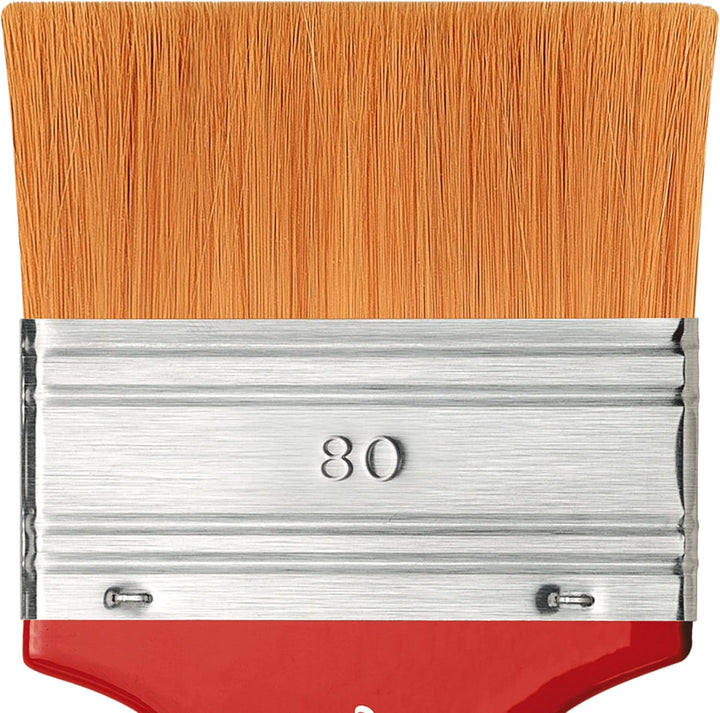 da Vinci Watercolor Series 5080 CosmoTop Spin Pinsel, Wasch-Synthetik mit rotem Griff, Grösse 80 (50