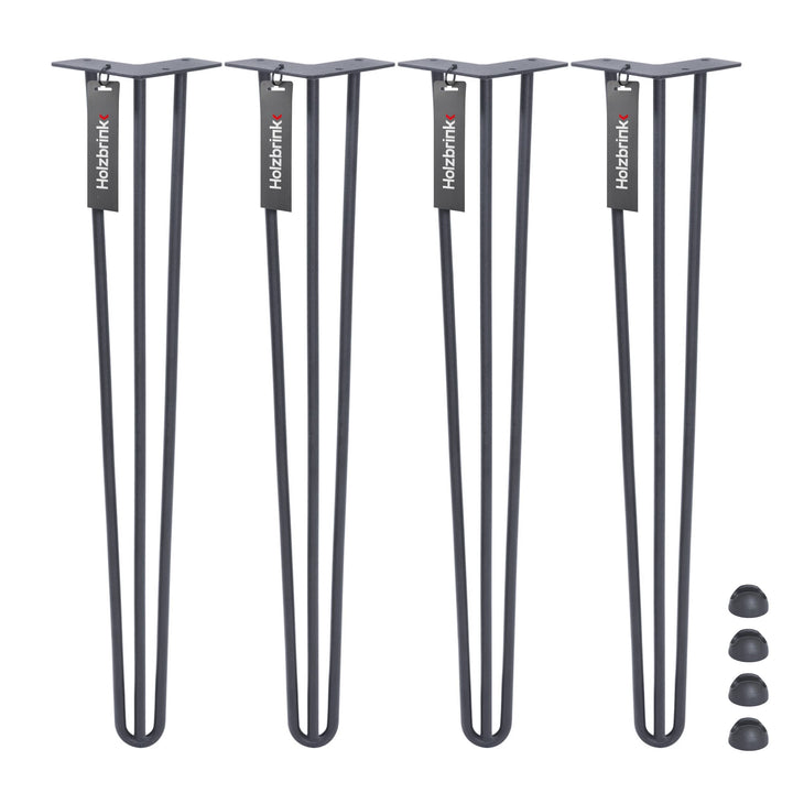 HOLZBRINK - Tischbeine aus Metall | Möbelfüsse | Schreibtischbeine | Metallfüsse | Perfekt für Zu Ha