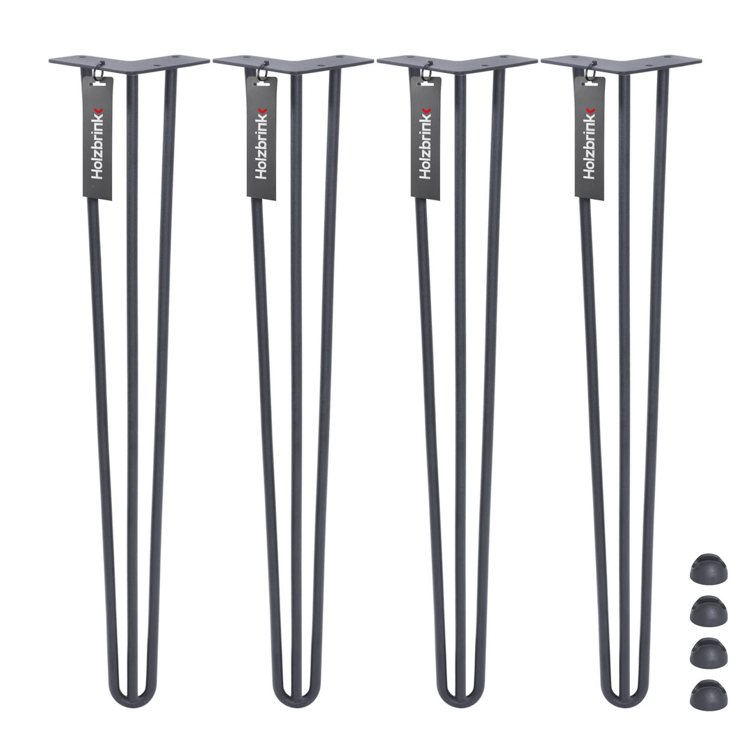 HOLZBRINK - Tischbeine aus Metall | Möbelfüsse | Schreibtischbeine | Metallfüsse | Perfekt für Zu Ha