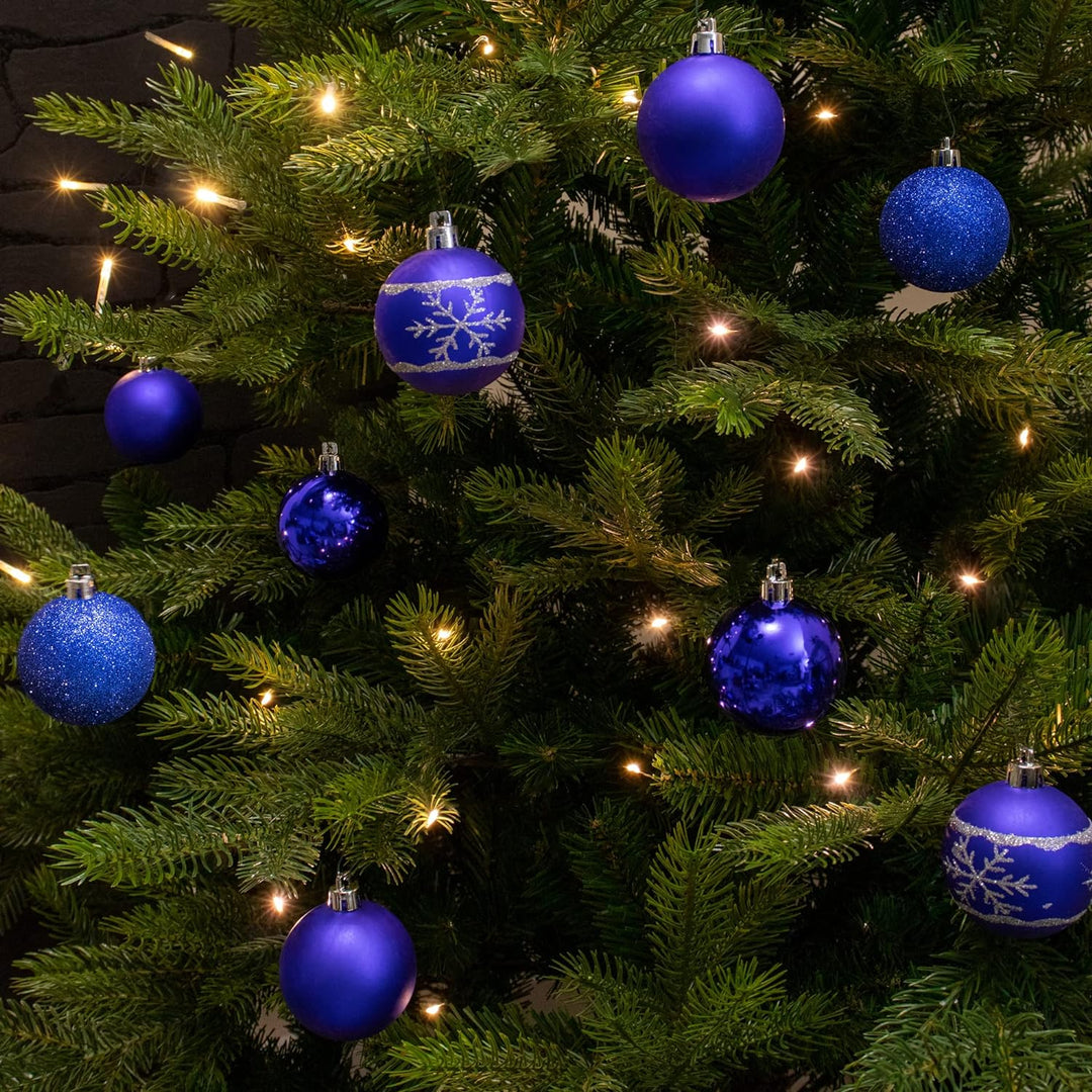 com-four® 40x Weihnachtskugeln, Christbaumkugeln bruchsicher aus Kunststoff für Weihnachten, Baumsch