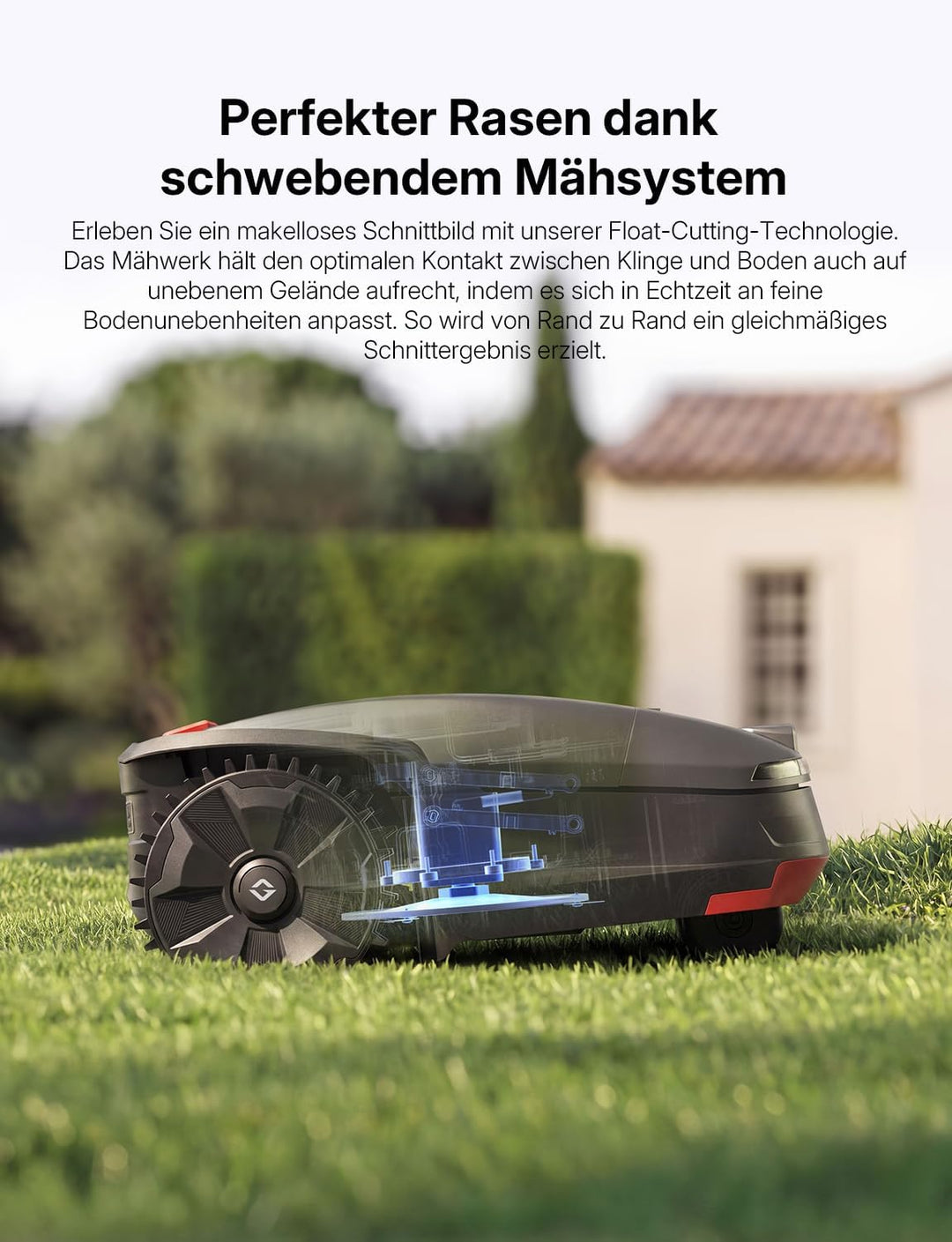 H1 Rasenmäher Roboter mit duales LiDAR & KI-Vision, RTK + VSLAM für 2000 m² Rasenfläche, KI-Hinderni