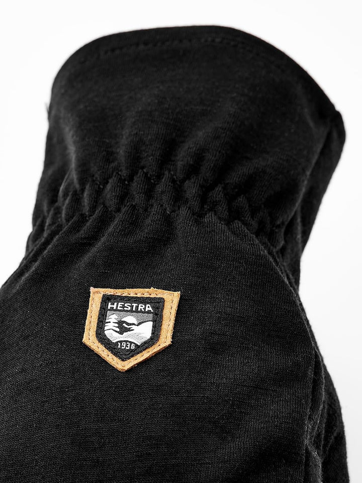 HESTRA Merino Windwool Liner Handschuhe Fingerhandschuhe Schwarz 7, Schwarz 7