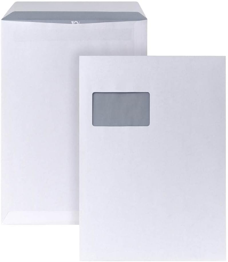POSTHORN Versandtasche C5 (500 Stück), haftklebende Versandtaschen, 229 x 162 mm, 90g/m² &amp; Versandta