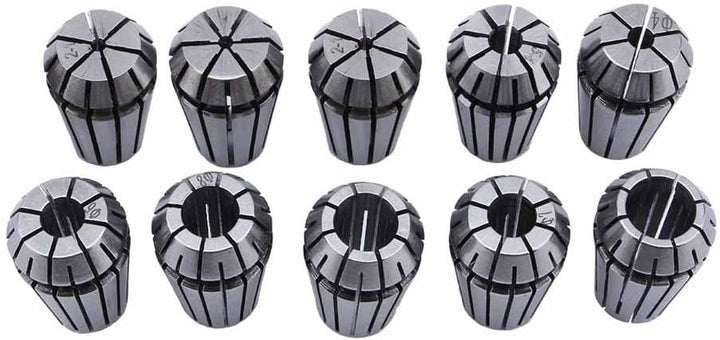 Spannzangen-Set 10PCS ER16 Präzisionsfeder-Spannzangensatz Klemmhülsen-Set für CNC-Werkstück Gravur-