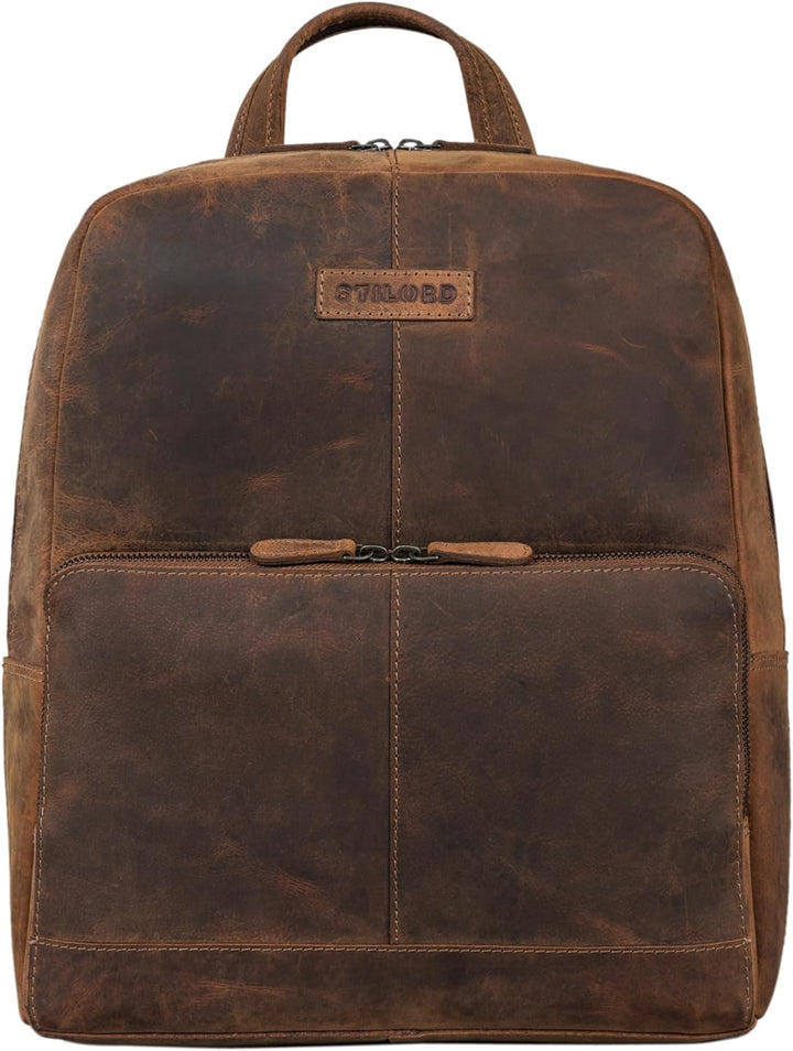 STILORD 'Friedrich' Business Rucksack Herren und Damen Leder Laptop Rucksack 15,6 Zoll Rucksack Lede