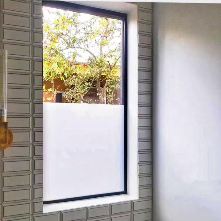 Fensterfolie Selbsthaftend Blickdicht, Milchglasfolie 50x200 cm, Sichtschutzfolie Fenster Selbstkleb