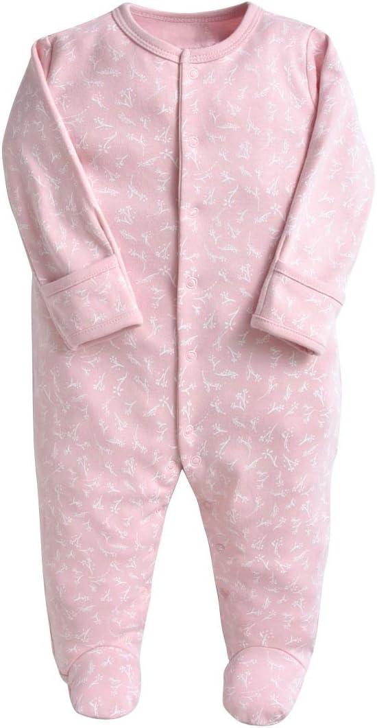 Minizone Baby Schlafanzug Pack of 3, Strampler Langarm Pyjamas Schlafstrampler 6-9 Monate 6-9 Monate