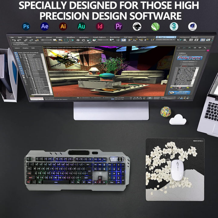 X-Raypad Aqua Control 2 AC2 Sakura Gaming-Mauspad, Ultra-Hochpräzisions-Mauspad mit Perfekter Geschw