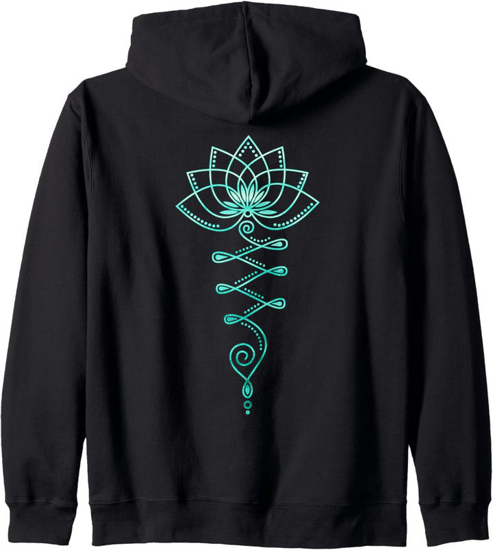 Lotus Blume, Unalome, Yoga, Meditation, Zen, Buddhismus Kapuzenjacke