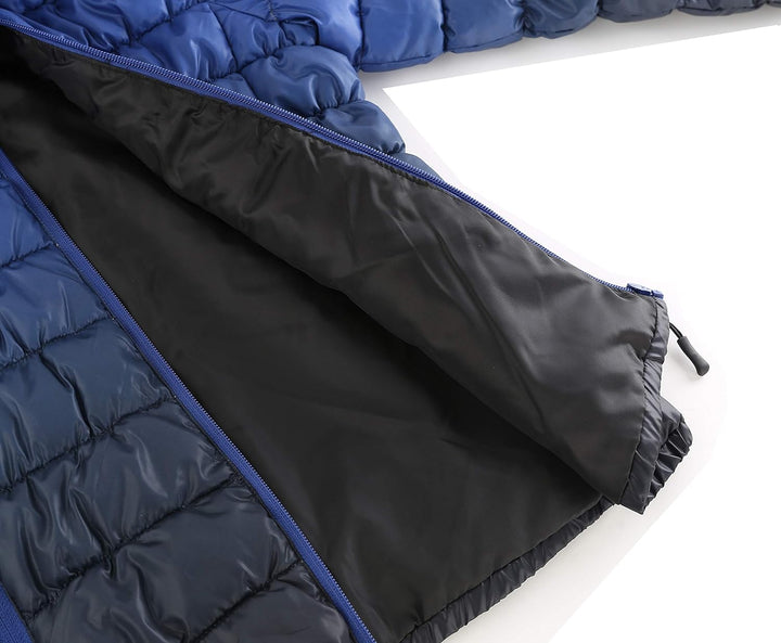 Krumba Jungen Wasserdicht Kapuze Puffer Jacken, 128 Dunkelblau