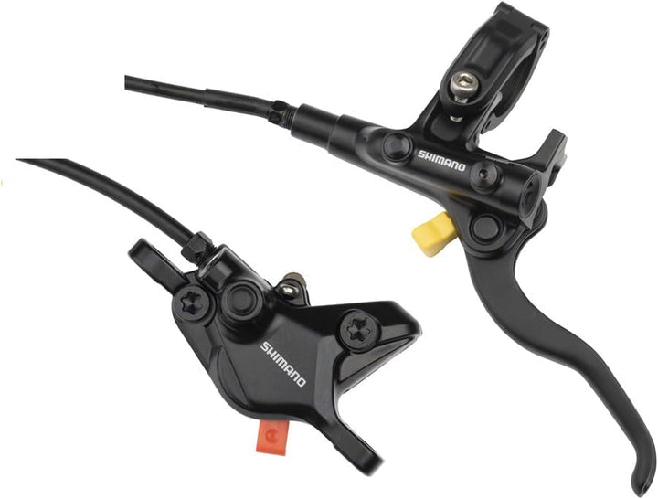 SHIMANO Deore BL-M4100/BR-MT410 Disc Brake and Lever - Front, Hydraulic, Resin Pads, Gray Schwarz Fr