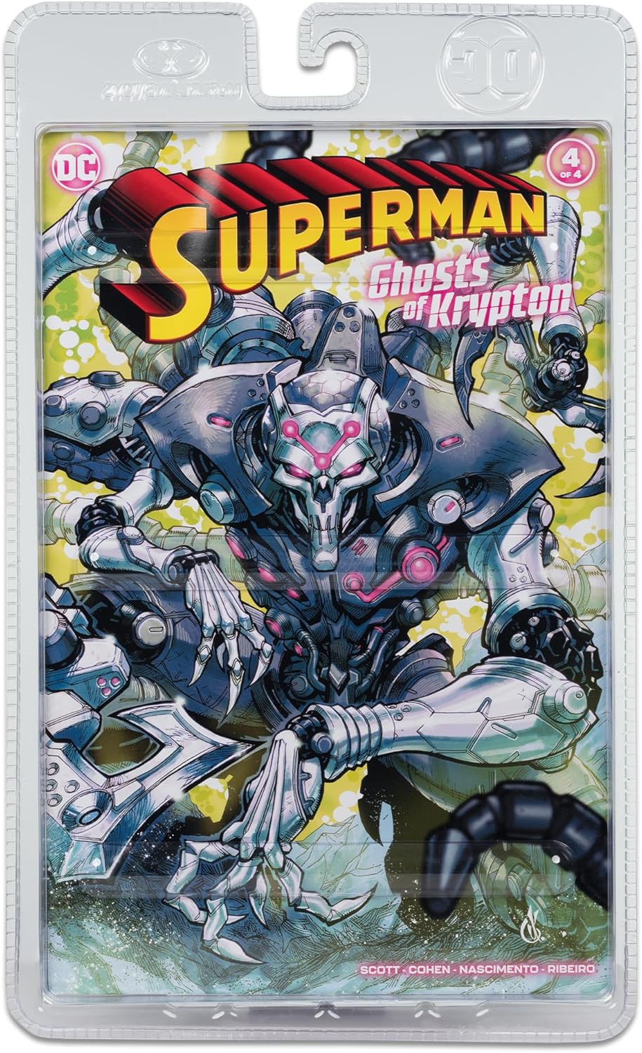 DC Direct Superman Wave 5 Brainiac 18 cm Actionfigur (Gold Label) mit Comicbuch | Premium Sammlerstü