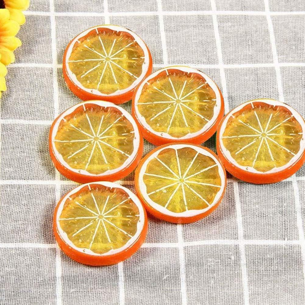Künstliche Zitronenscheiben, realistische lebensechte Simulation Zitrone dekorativ künstliche Obst H