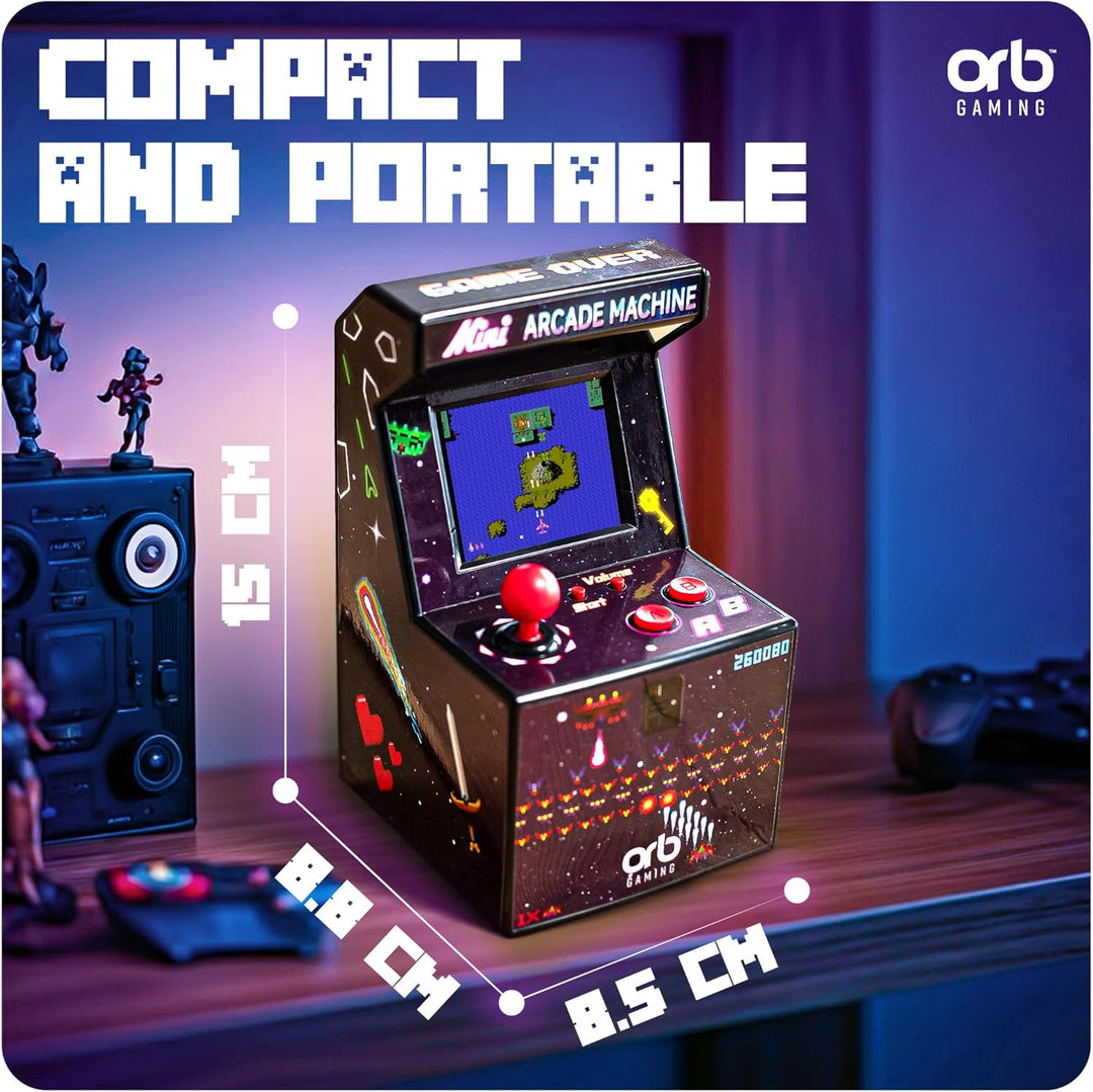 Mini-arcademachine, 240 ingebouwde Games, 8-bit Retro-arcadegames, 2,5-inch kleurenscherm, 8-Weg Joy