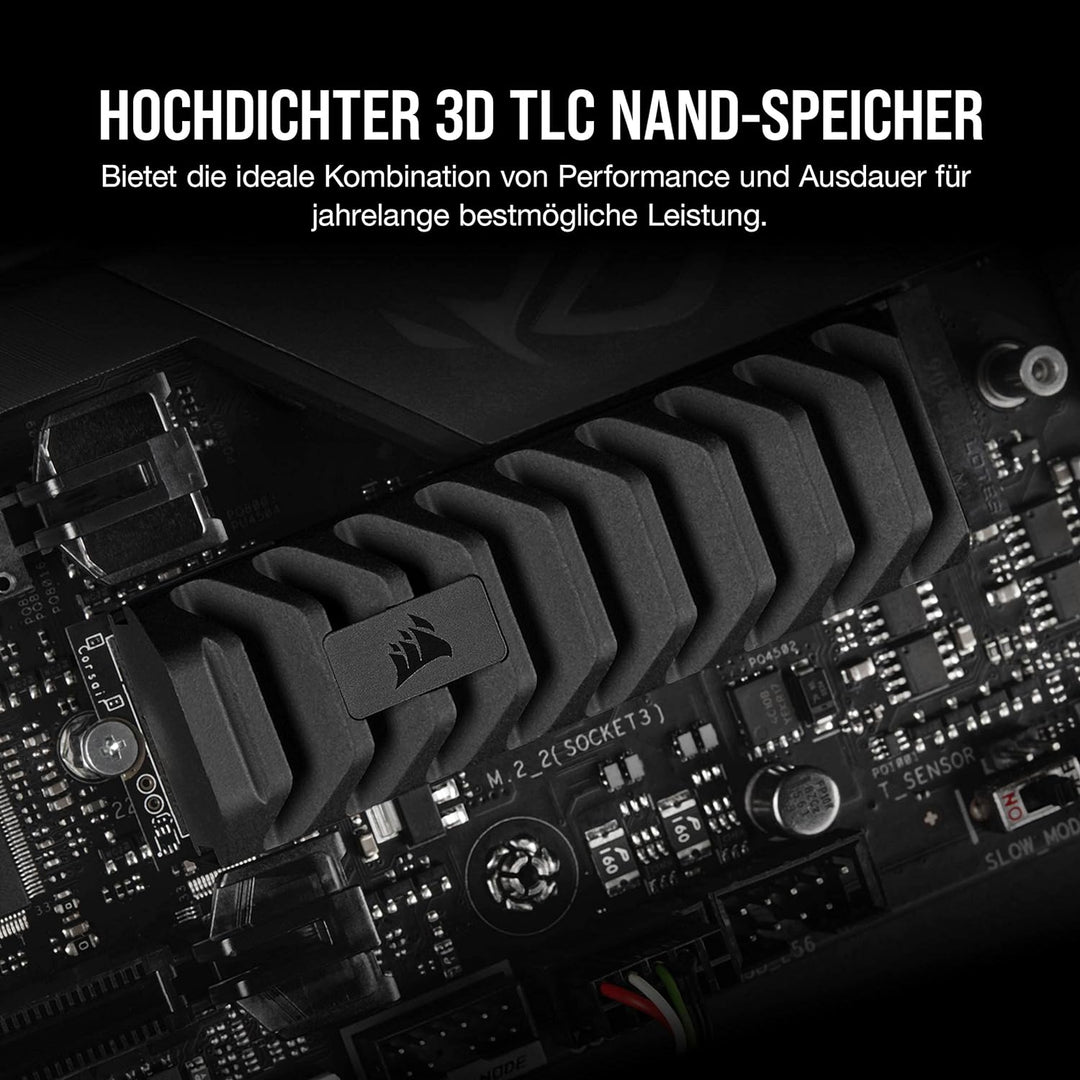 Corsair MP600 PRO XT 2 TB Gen4 PCIe x4 NVMe M.2 SSD (Sequenziellen Lesegeschwindigkeitenvon bis zu 7