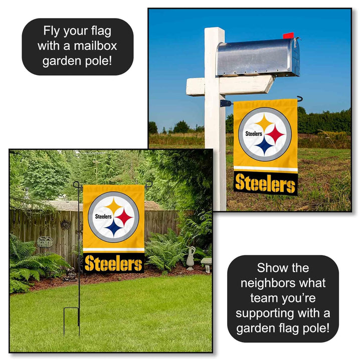 Pittsburgh Steelers Gartenflagge, doppelseitig, goldfarben