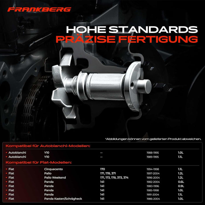 Frankberg Wasserpumpe mit Dichtring Kompatibel mit Punto Cabriolet 176C 1.2L 1994-2000 Panda 141A 0.