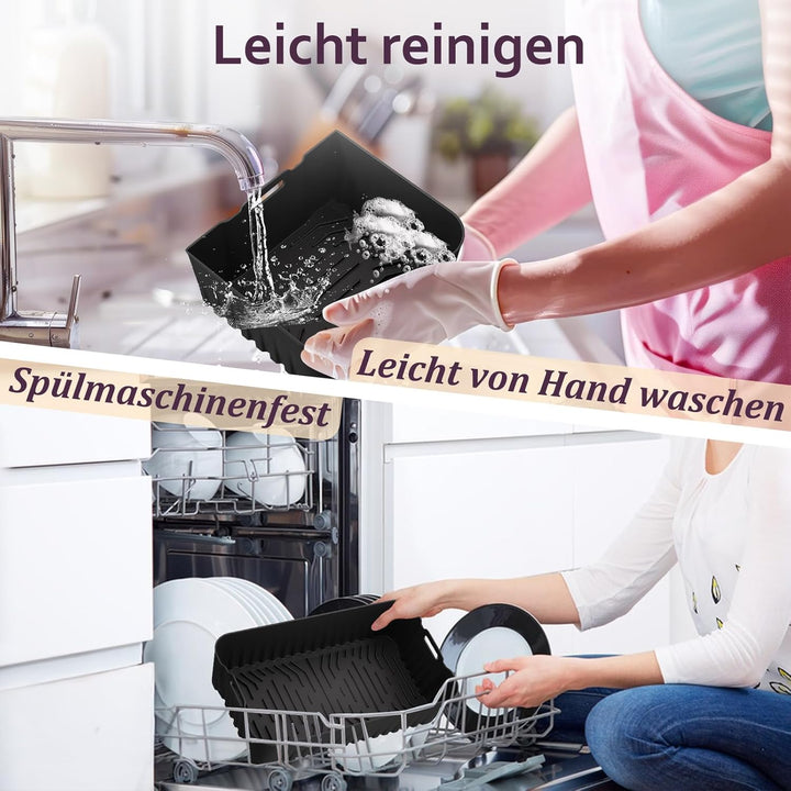 Silikonform Heissluftfritteuse Zubehör für COSORI Blaze TwinFry XXL 10L, 3 Stück Airfryer Silikonfor
