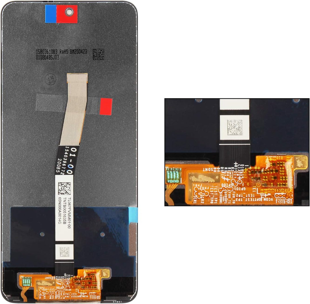 LADYSON Bildschirm Ersatz für Xiaomi Redmi Note 9 Pro/Note 9s LCD Display Touchscreen Digitizer Glas