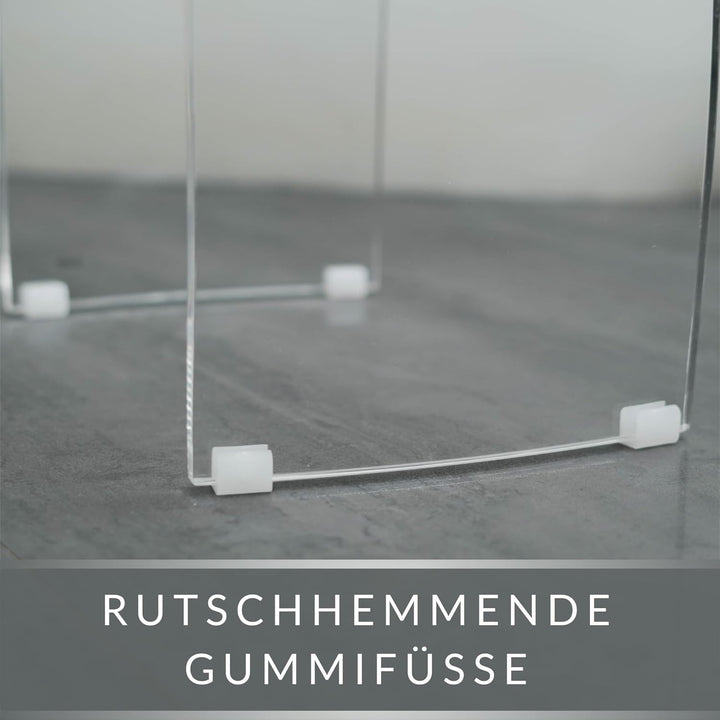 Badhocker Meran XL – transparenter Acrylhocker mit extra grosser Sitzfläche – moderner Duschhocker m