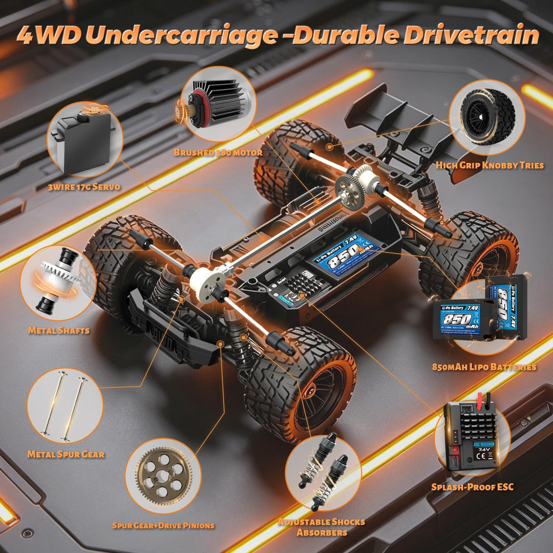 HAIBOXING Ferngesteuertes Auto 4WD RC Auto 1/18 36 km/h All Terrains Offroad Elektro Fahrzeug 2,4 GH