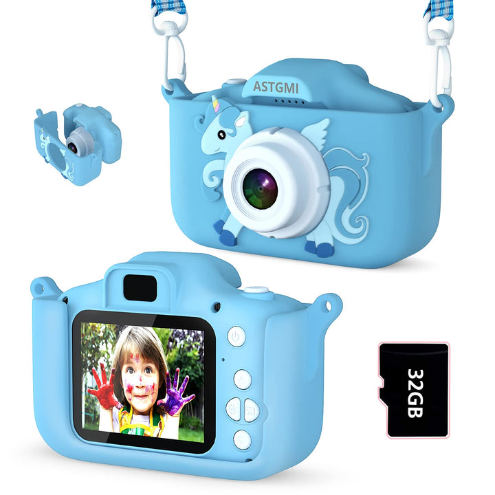 ASTGMI Kinderkamera 2,0 Zoll Kinder Digitalkamera, Minikamera Kinder wiederaufladbar Camcorder Gesch
